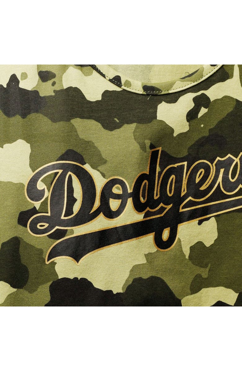 New Era Women's New Era Green Los Angeles Dodgers 2022 MLB Armed Forces Day Camo Racerback Tank Top, Alternate, color, 