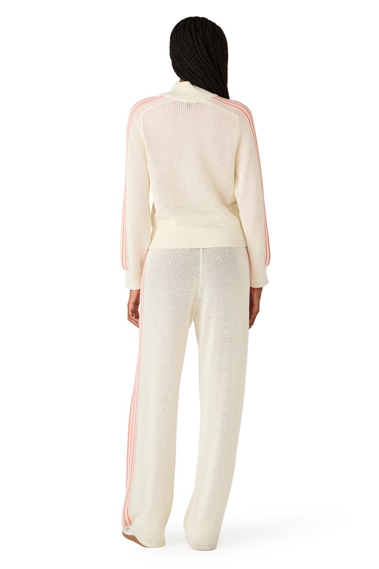 Open Stitch Zip Front Cardigan, Alternate, color, ANTIQUE