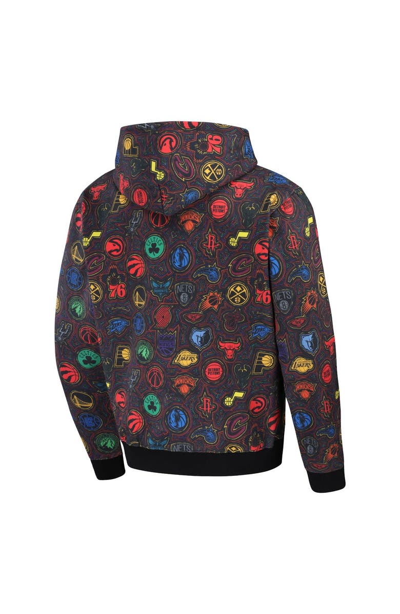 STAPLE Men's NBA x Staple Black All Teams Fusion Fleece Pullover Hoodie, Alternate, color, 