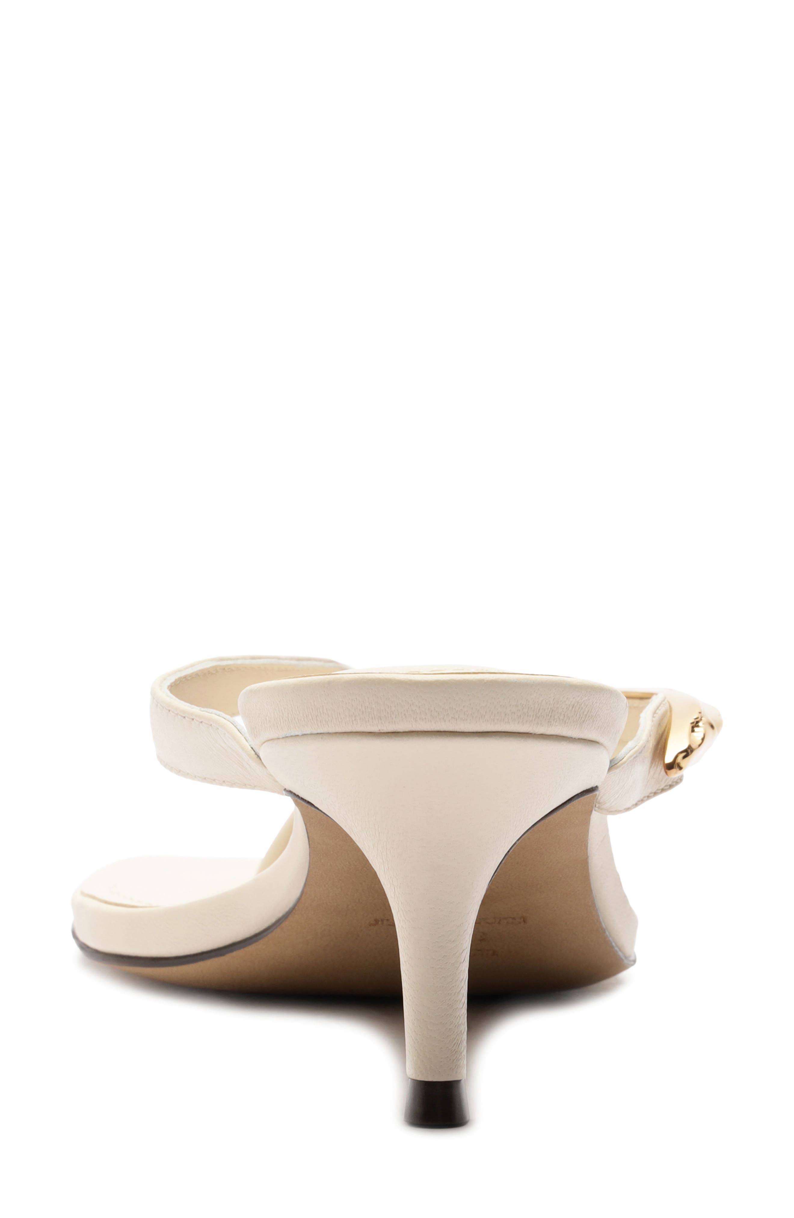 Arezzo Gracey Genuine Calf Hair Mid Stiletto Sandal, Alternate, color, Panacota