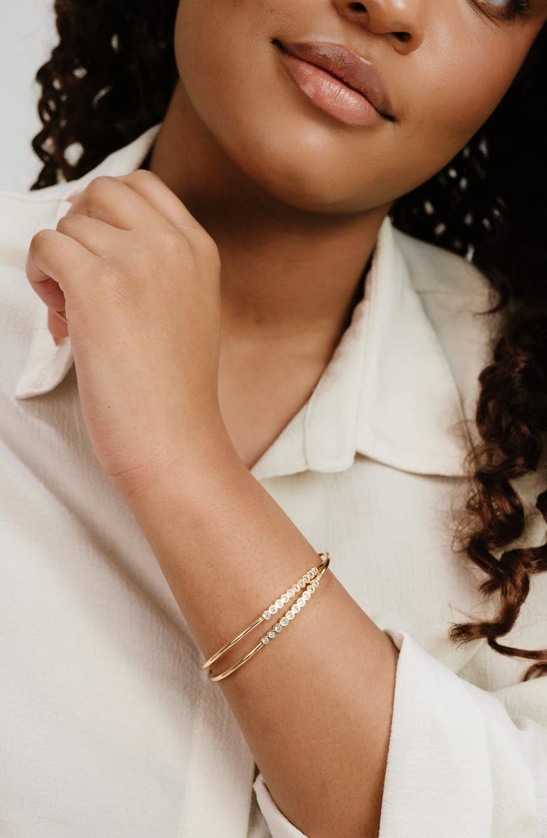 Ettika Double Take Set of 2 Cuff Bracelets, Alternate, color, Gold