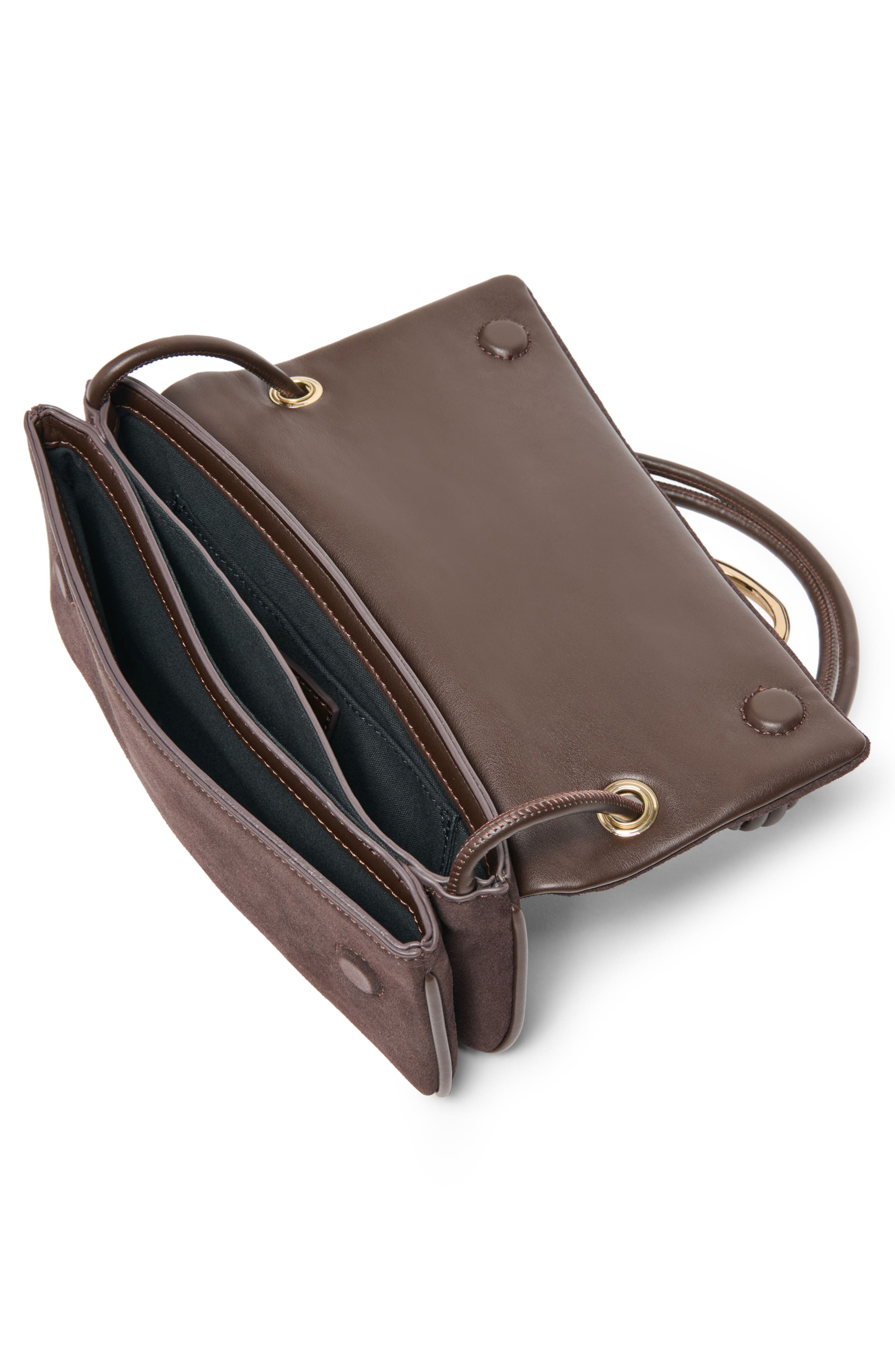 Dolce Vita Balen Leather Shoulder Bag, Alternate, color, Chocolate