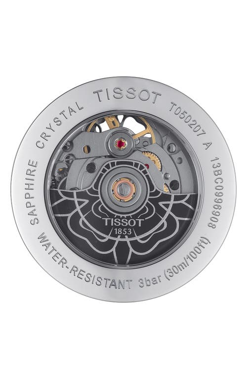 Tissot Lady Heart Leather Strap Watch, 35mm In Brown/mother Of Pearl