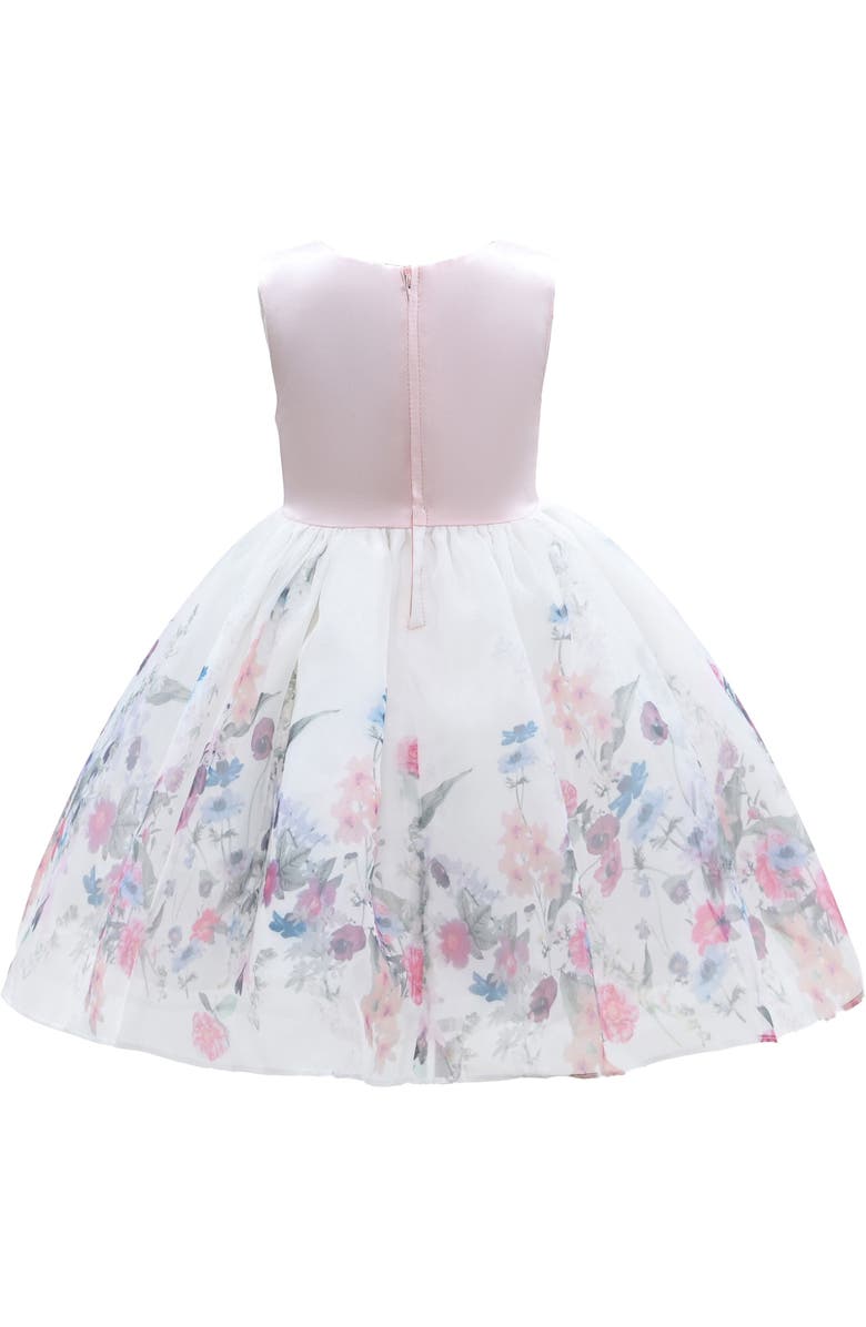 Tulleen Mabel Floral Garden Organza Dress, Alternate, color, Pink