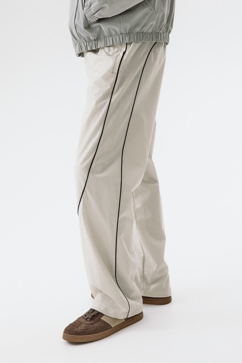 Relaxed Fit Track Pants, Alternate, color, Light beige
