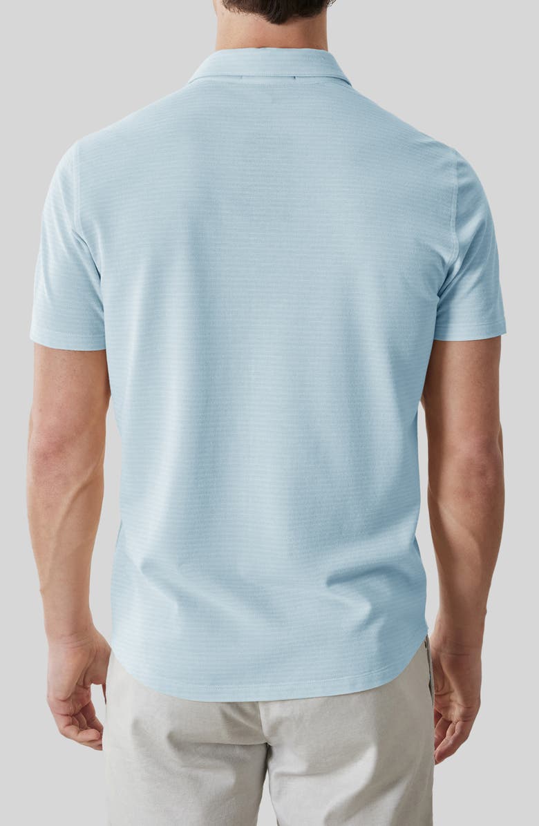 Robert Barakett Irving Short Sleeve Sleeve Knit Button-Up Shirt, Alternate, color, Dusty Teal