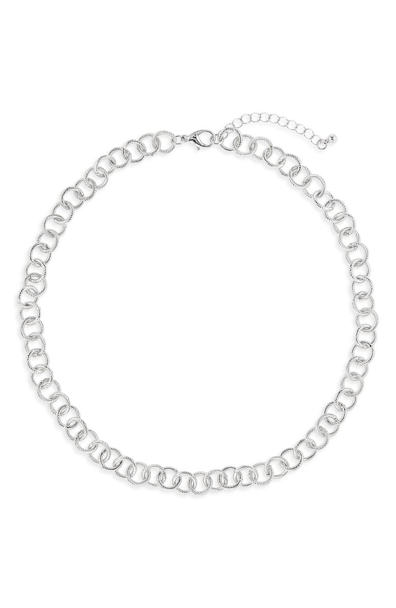NORDSTROM RACK Slinky Rolo Collar Necklace, Main, color, Silver