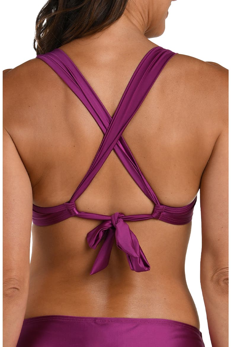 Earth Underwire Bikini Top, Alternate, color, BERRY