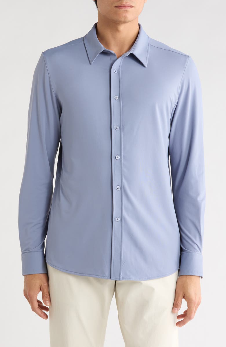 90 DEGREE BY REFLEX First Class Jersey Shirt, Main, color, Cloud Mist