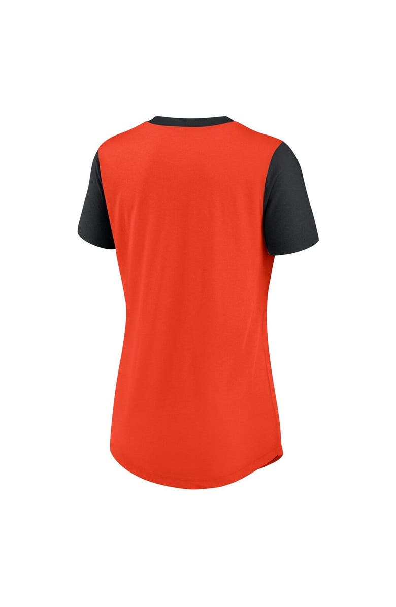 Nike Women's Nike Orange San Francisco Giants Hipster Swoosh Cinched Tri-Blend Performance Fashion T-Shirt, Alternate, color, 