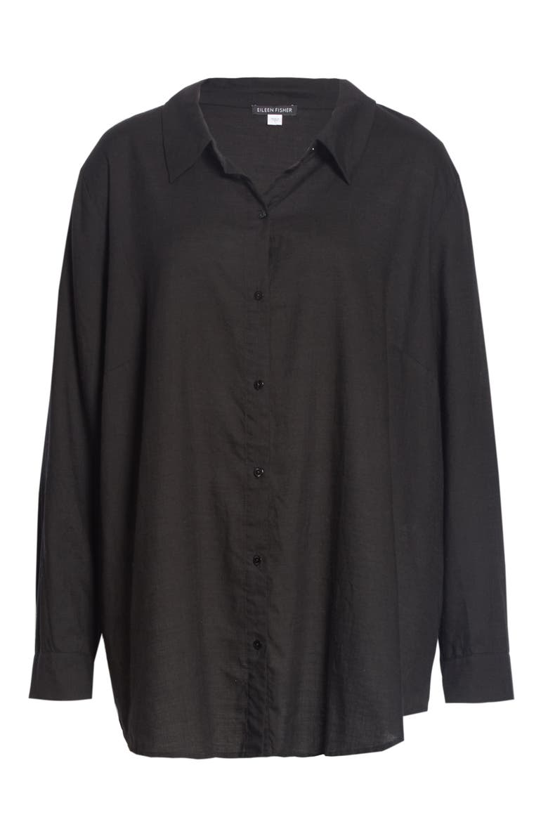Tencel® Lyocell Shirt, Alternate, color, BLACK