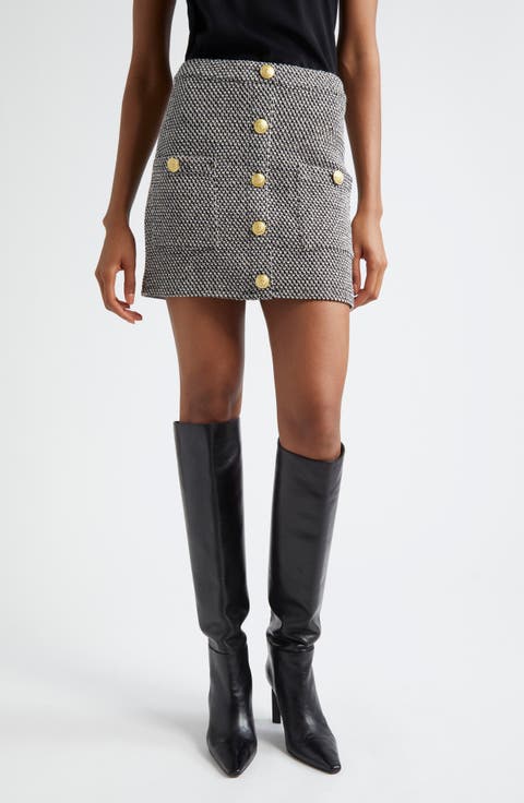 Zander Button Front Miniskirt