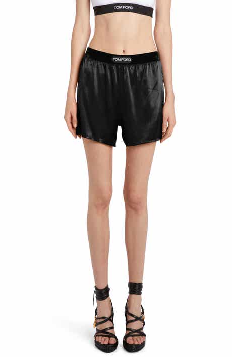 Stretch Silk Satin Pajama Shorts
