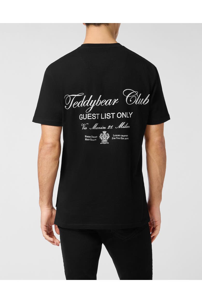 T-Shirt Round Neck Ss Teddy Men, Alternate, color, black