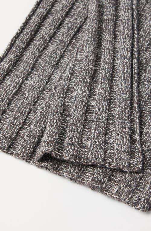 Brunello Cucinelli Cashmere Knit Scarf In Gray
