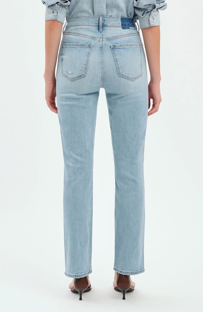 DAZE Smarty Pants High Waist Ankle Slim Straight Leg Jeans, Alternate, color, Dew Drop