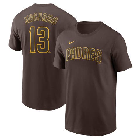 Men
s Nike Manny Machado Brown San Diego Padres Fuse Name 
Number T-Shirt