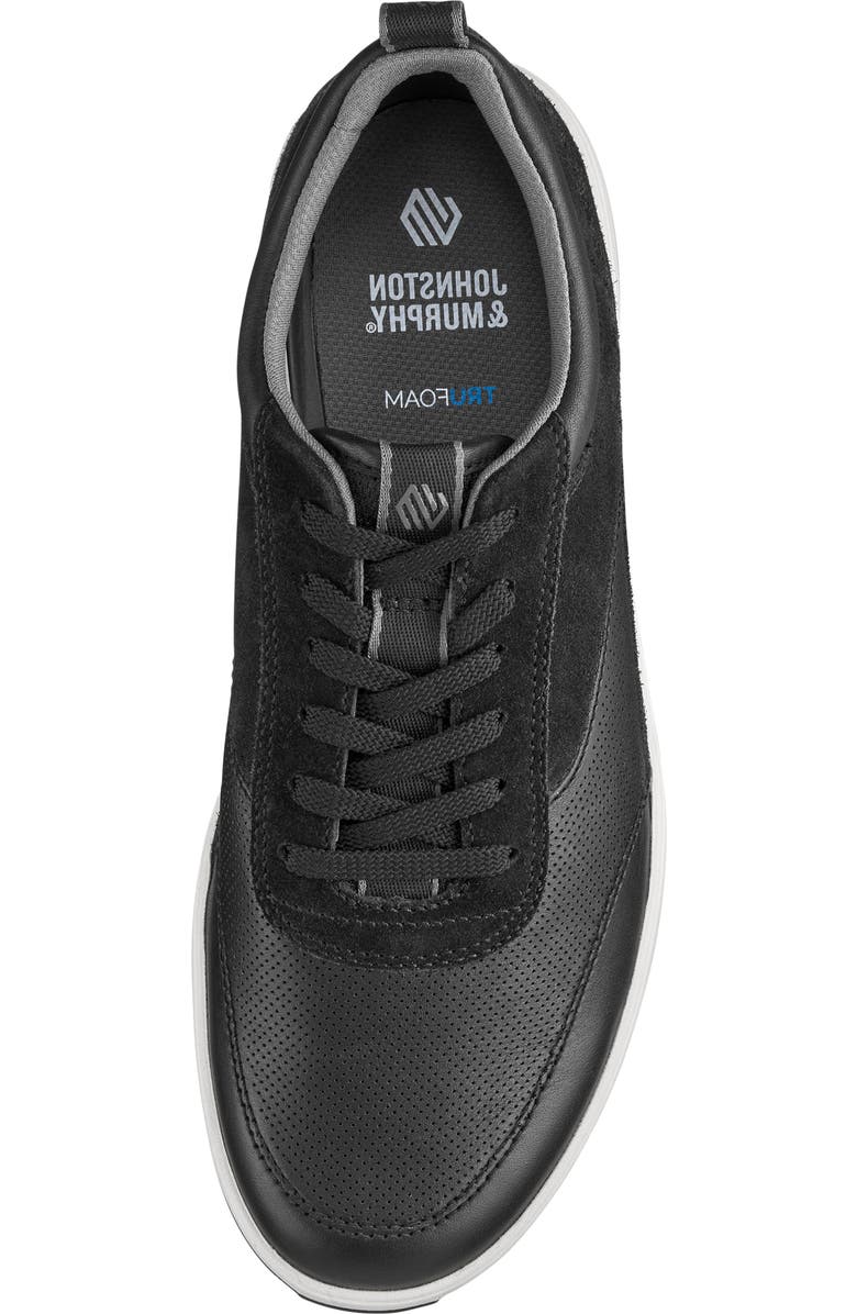 Johnston & Murphy Lucas Sneaker, Alternate, color, Black Full Grain/ Suede