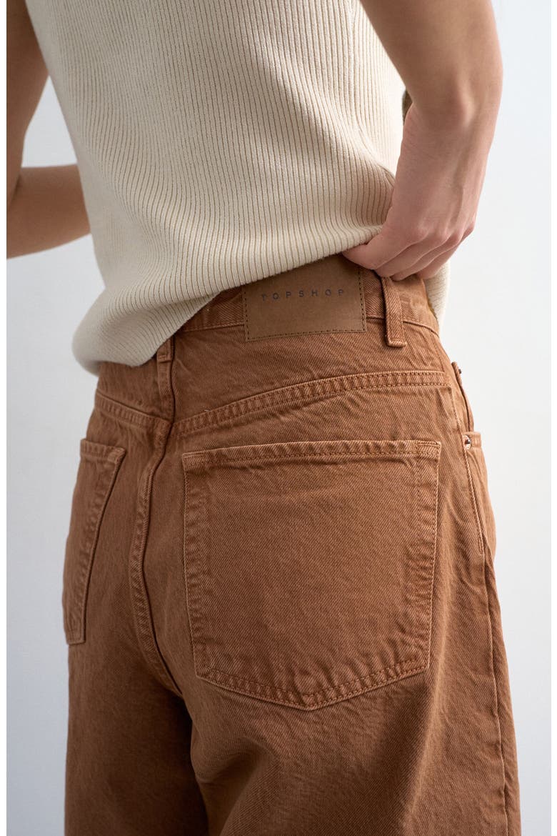 Mid Rise Denim Bermuda Shorts, Alternate, color, BROWN