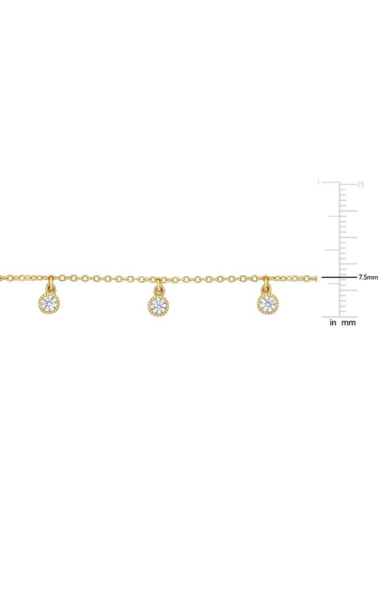 Julianna B. Cubic Zirconia Station Necklace Sterling Silver, Alternate, color, Yellow-Plated