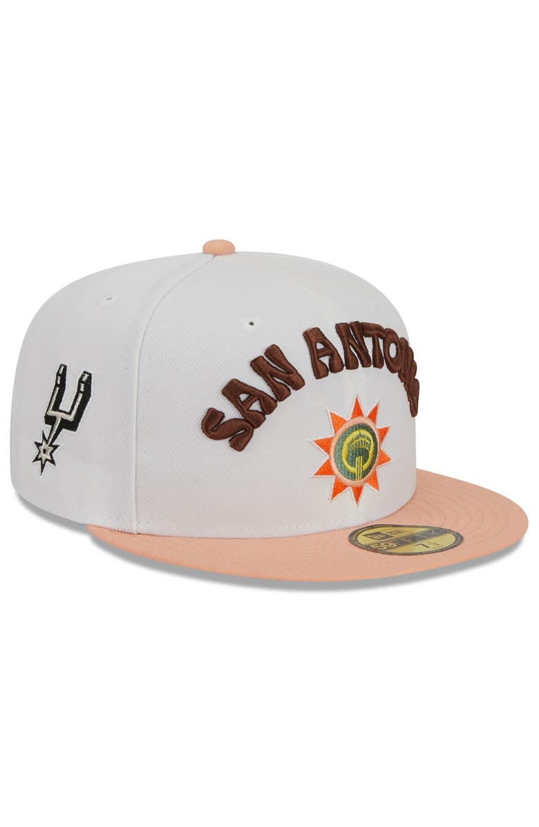 New Era Men's New Era  White/Pink San Antonio Spurs 2023/24 City Edition 59FIFTY Fitted Hat, Alternate, color, 