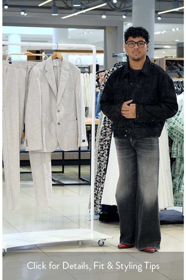 Icon Relaxed Fit Tan Microcheck Wool Suit video