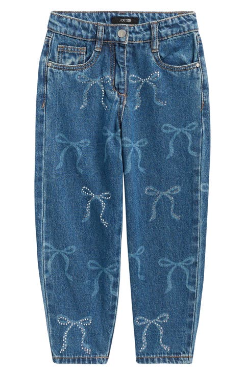 Kids' Bow Barrel Leg Jeans