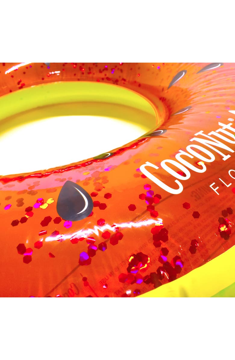 Coconut Float Juicy Watermelon Glitter 42" Pool Float Ring, Inflatable, Antileak, Durable, Alternate, color, Pink