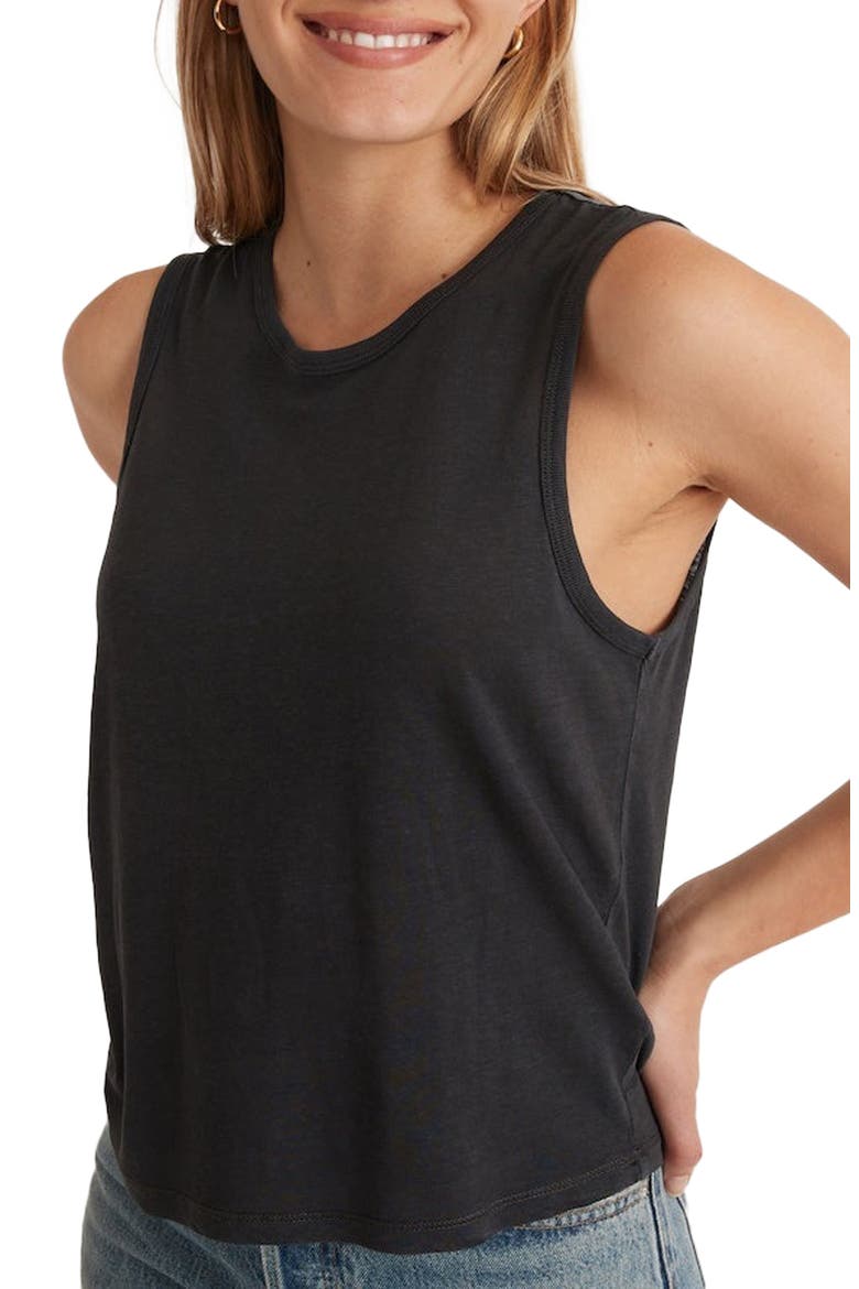 Crop Hemp & Cotton Tank, Alternate, color, BLACK