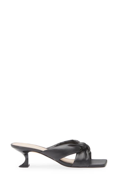 Stuart Weitzman Playa 50 Knot Kitten Heel Sandal In Black