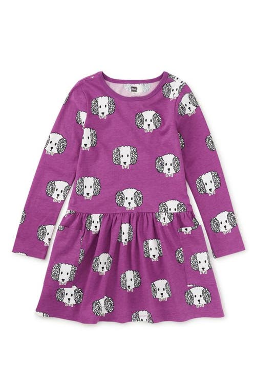 Tea Collection Long Sleeved Pocket Dress in Maltipoo at Nordstrom, Size 12