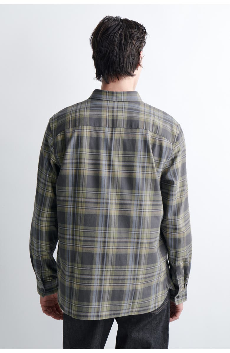 COS Checked Cotton-Twill Shirt, Alternate, color, Gray / Brown / Checked