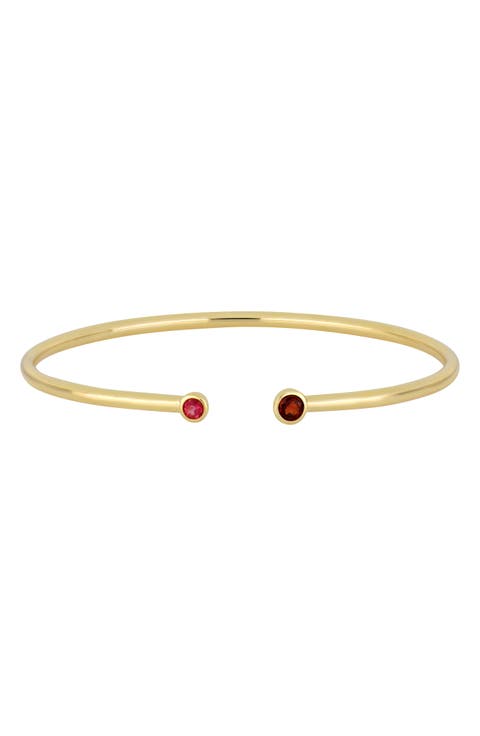 Jewel Embellished 14K Gold Cuff Bracelet (Online Trunk Show)