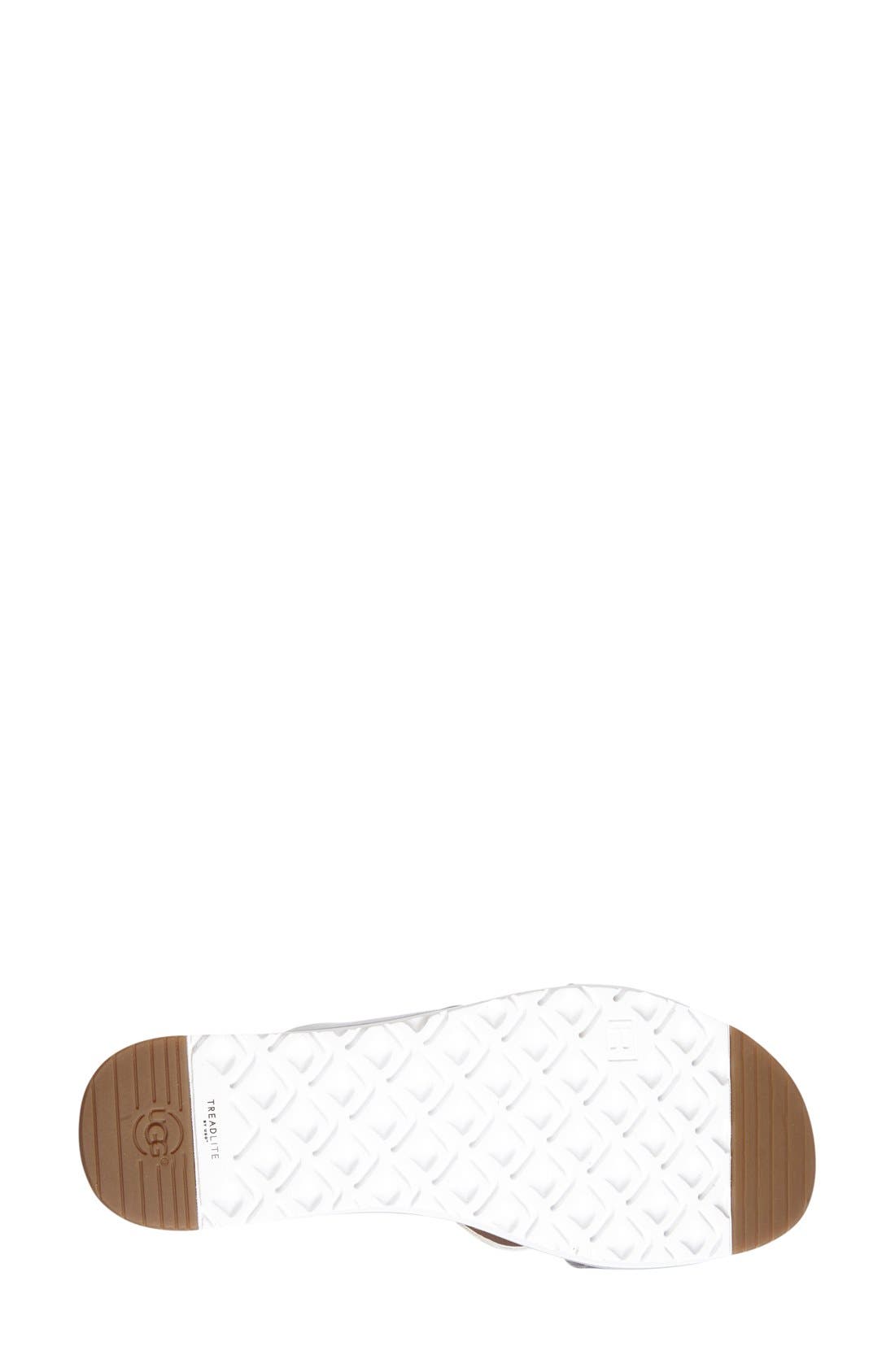 'Kari' Sandal, Alternate, color, SILVER LEATHER