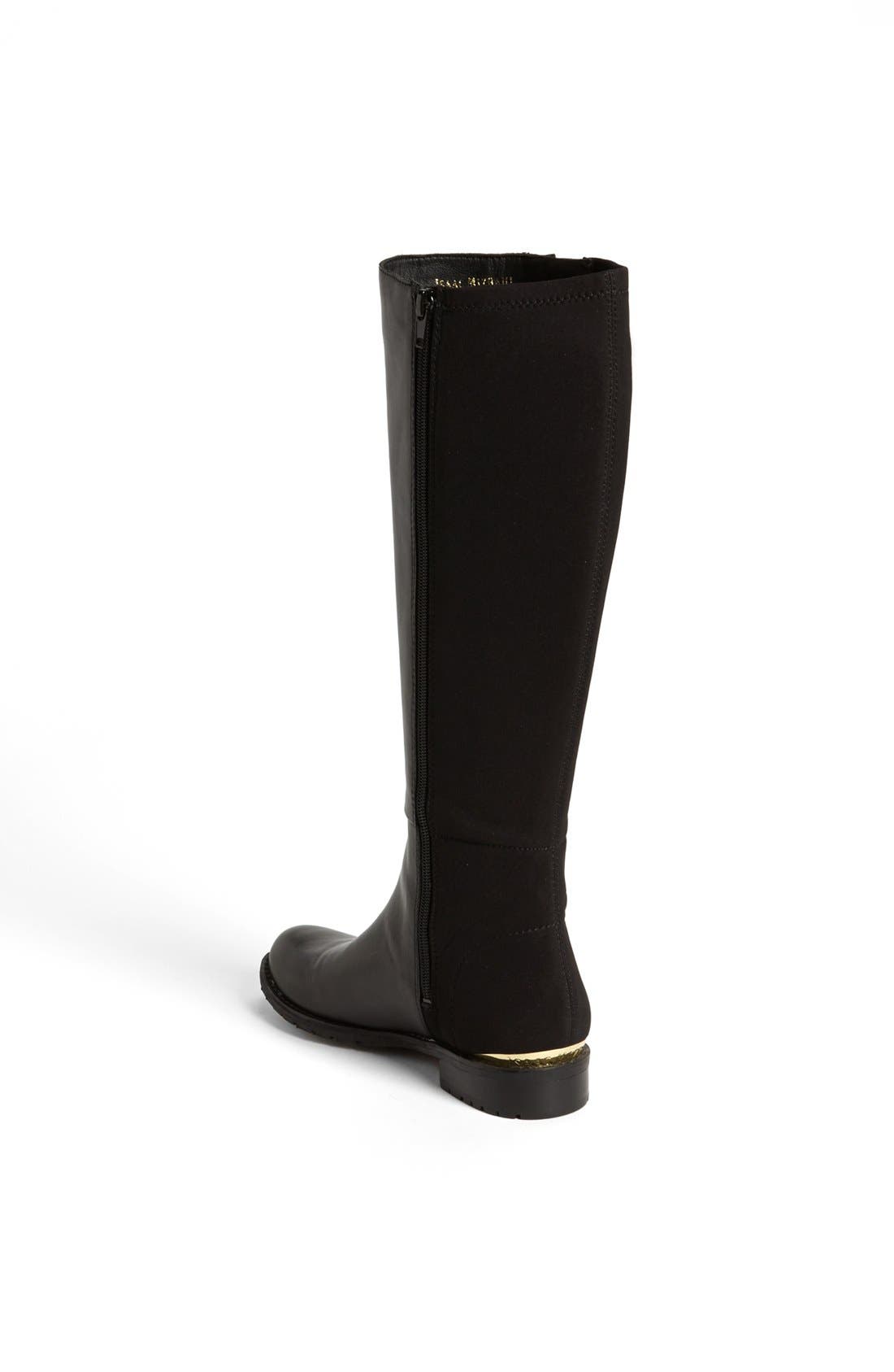 'Arno' Lycra® Stretch Boot, Alternate, color, BLACK LEATHER