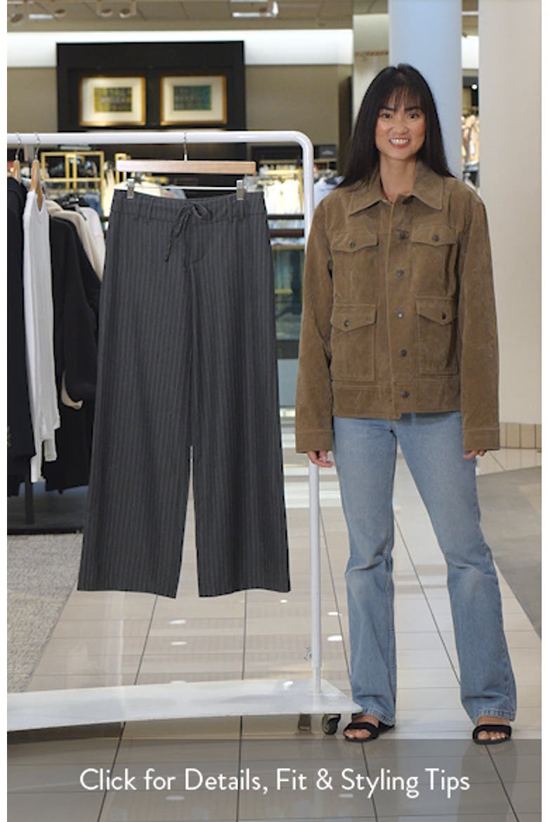 Mayla Pinstripe Drawstring Wide Leg Pants video