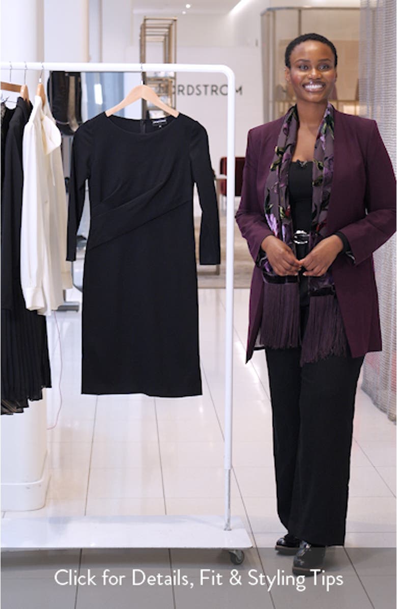 Punto Milano Long Sleeve Jersey Dress, sales video thumbnail