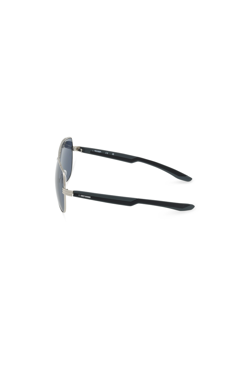 Metal Aviator Sunglasses, Alternate, color, Light Nickeltin / Smoke