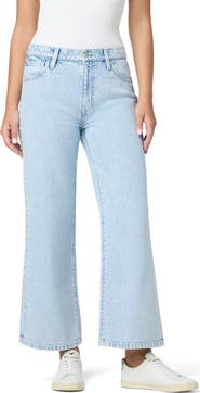 Hudson Jeans Rosalie Studded Ankle Wide Leg Jeans