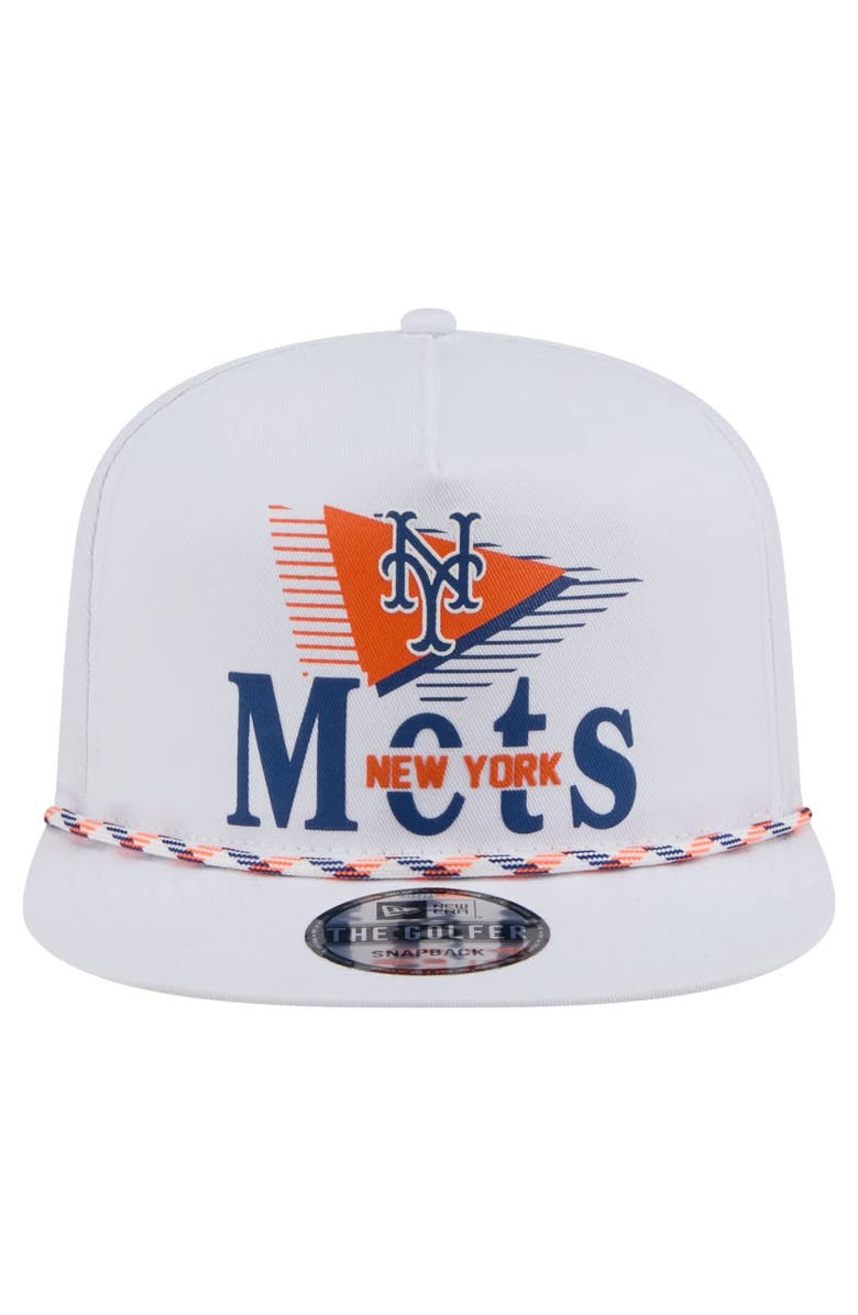 New Era Men's New Era  White New York Mets Collide Golfer Snapback Hat, Alternate, color, 