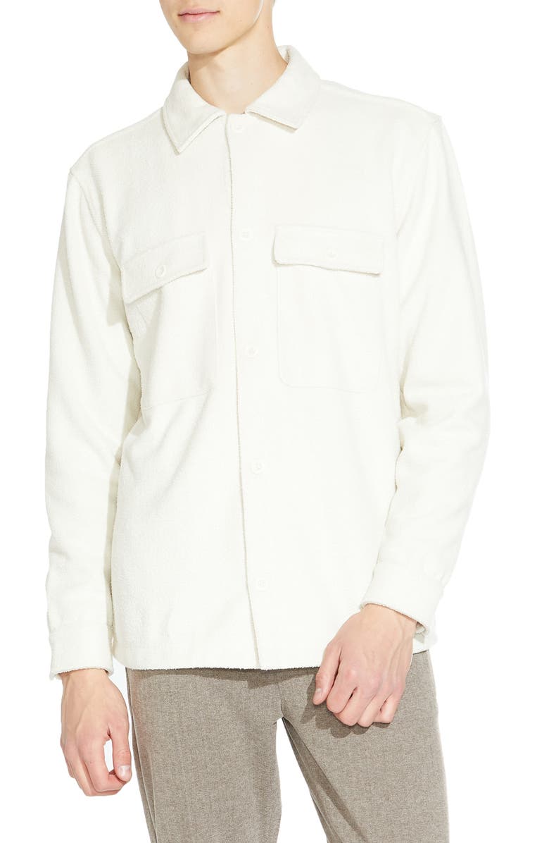 Civil Society Relaxed Fit Knit Shirt Jacket, Main, color, Cream