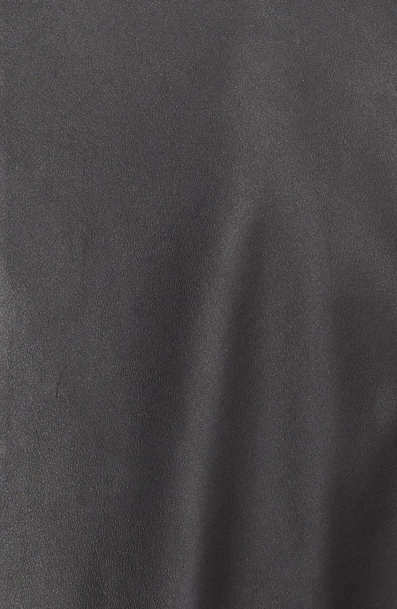 Remy Leather 'Lite' Button Blazer, Alternate, color, Peat/ Rustic