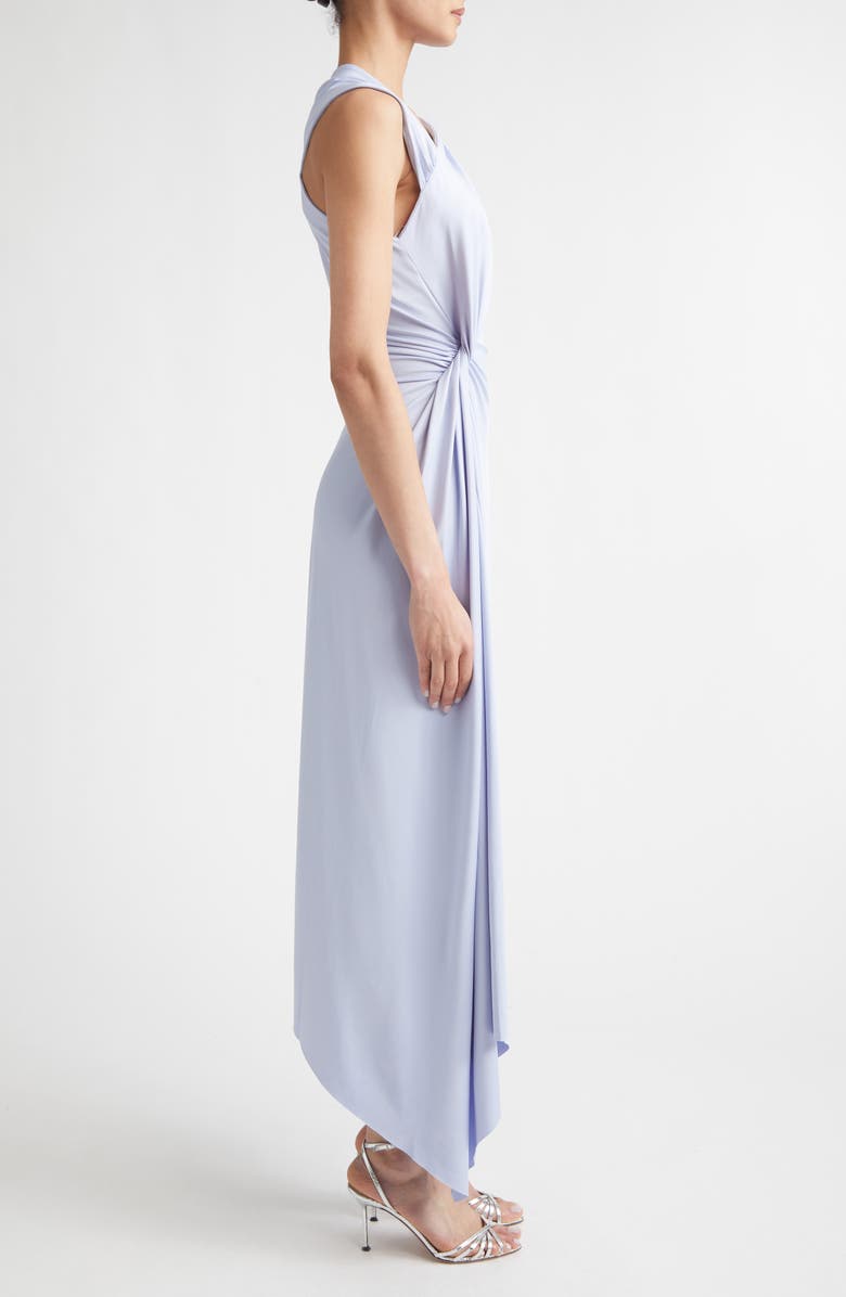 Victoria Beckham Asymmetric Stretch Jersey Midi Dress, Alternate, color, Cloud Blue