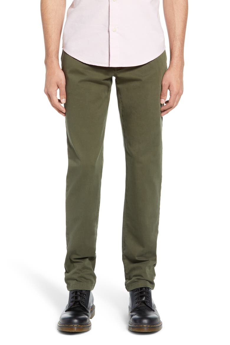 Slim Fit Chinos, Main, color, OLIVE GROVE