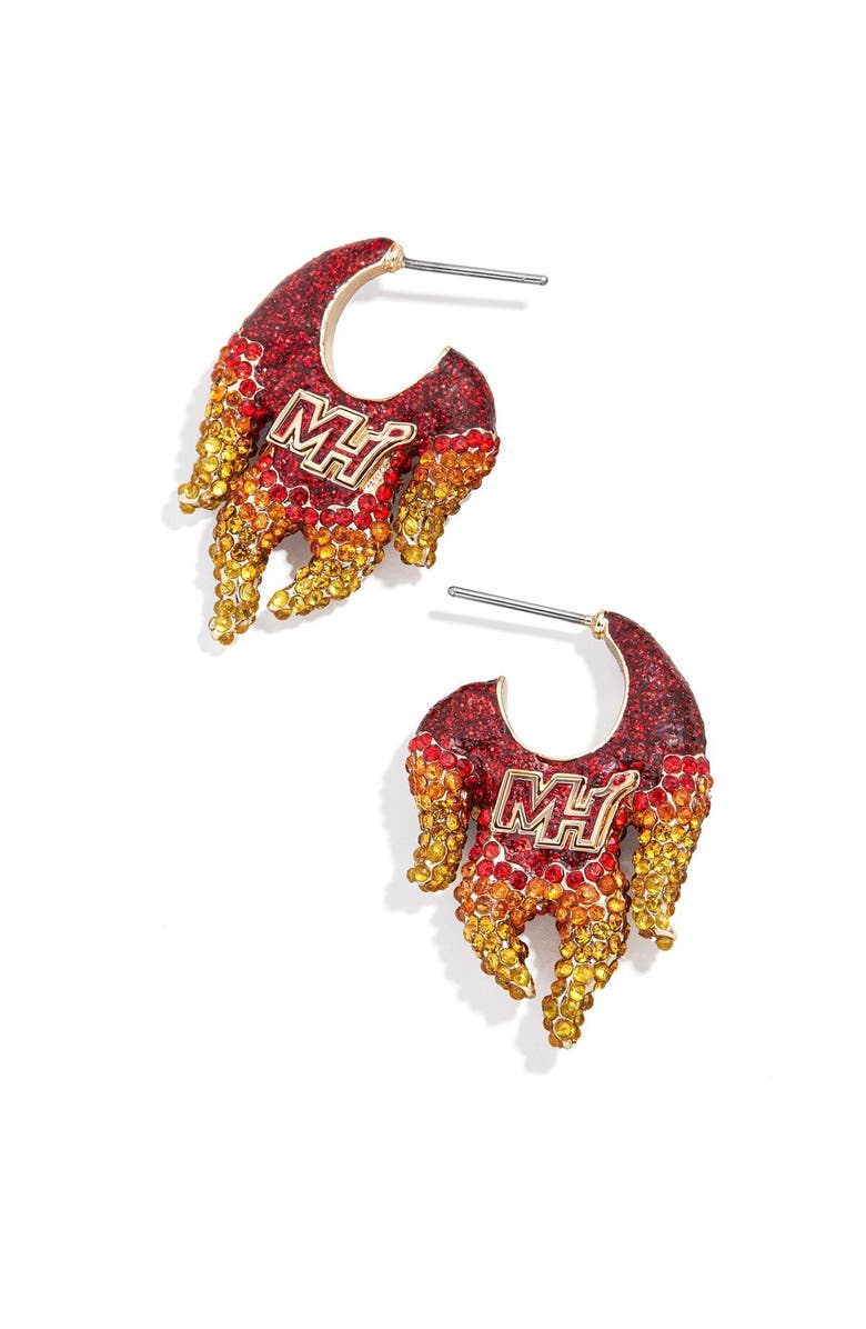 BaubleBar Miami Heat Statement Stud Earrings, Main, color, Red