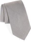 David Donahue Stripe Silk Tie