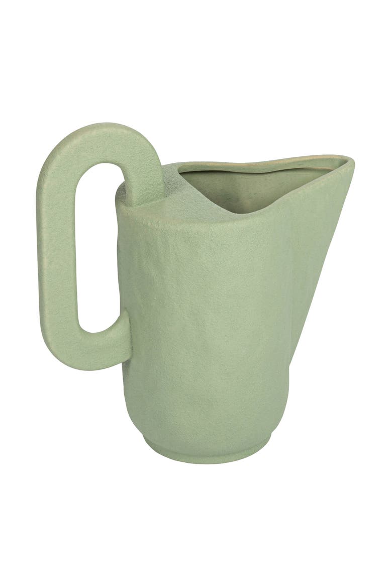 Pitcher Vase with Handle, Main, color, Green