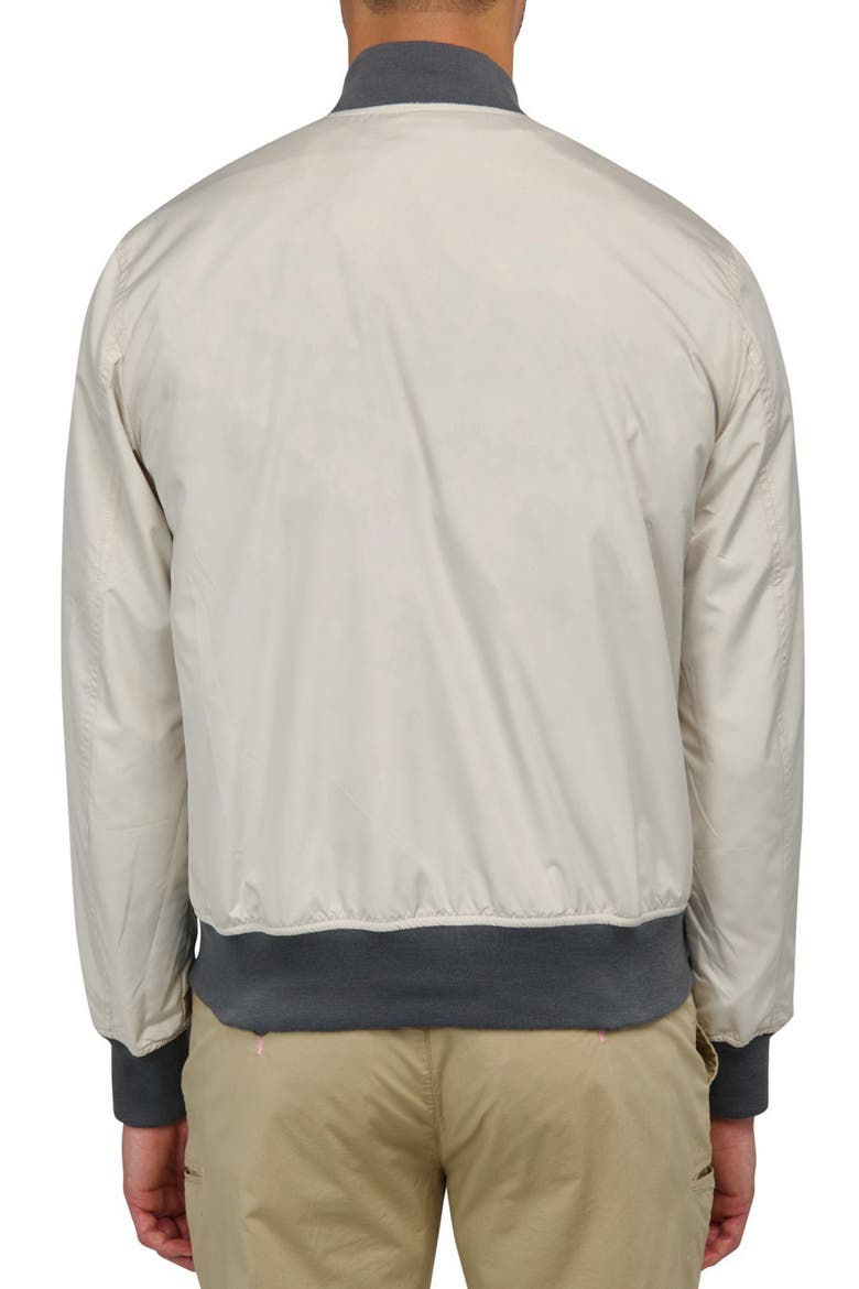 Slim Fit Floral Reversible Bomber Jacket, Alternate, color, BEIGE