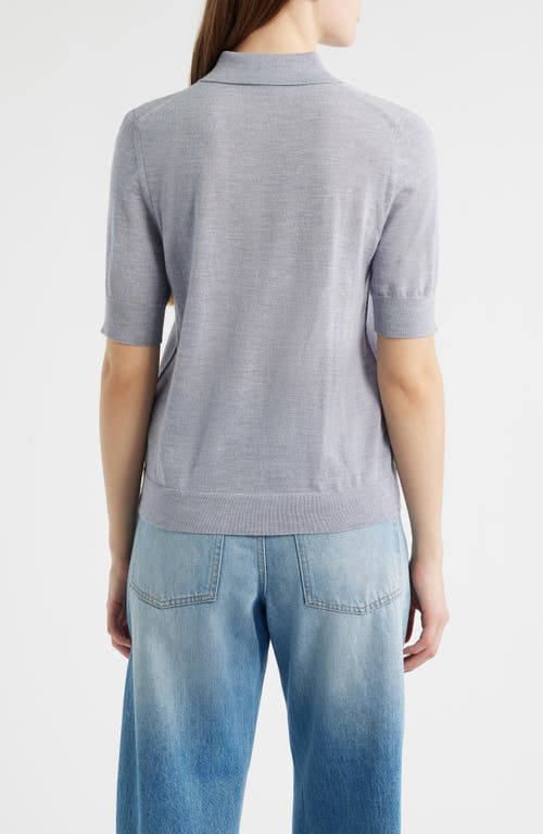Hugo Boss Boss Fidenka Virgin Wool Polo Sweater In Gray