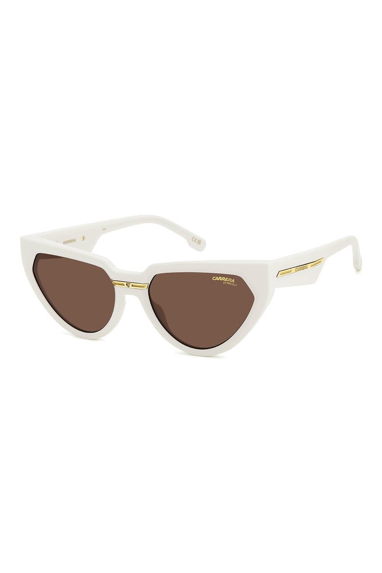 Victory 57mm Butterfly Sunglasses, Alternate, color, IVORY/ BROWN